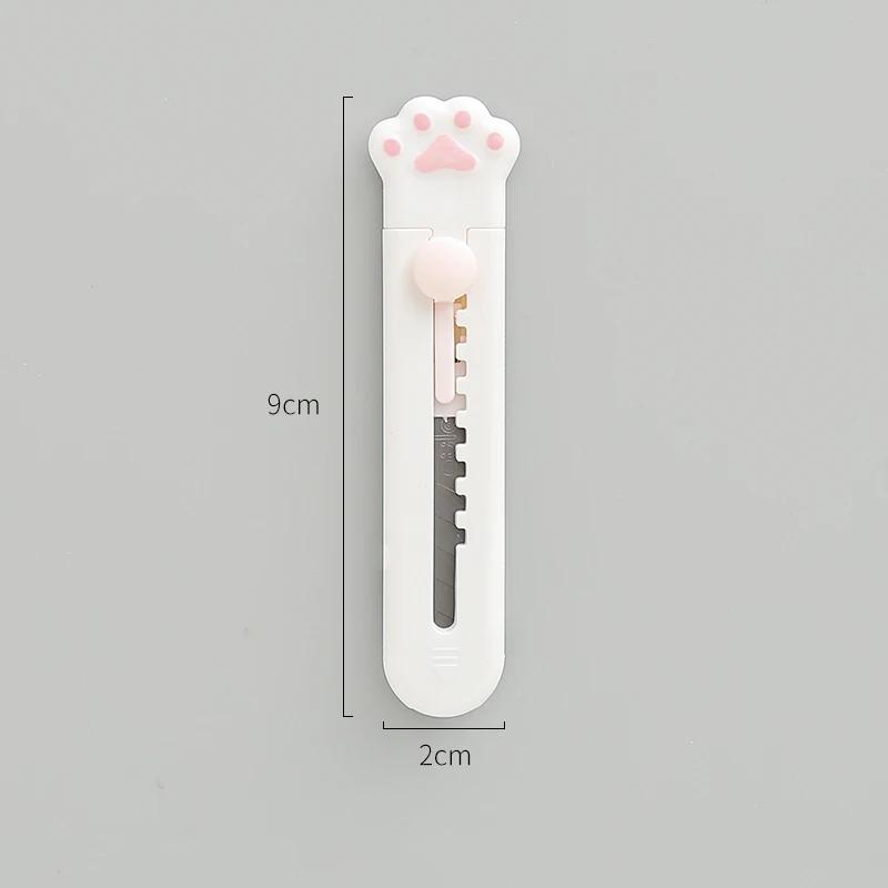 

Cute Cat Paw Utility Knife Lovely Wing Bowknot Style Open Box Cutter Letter Envelope Opener Mail Knife School Office Supplies белый