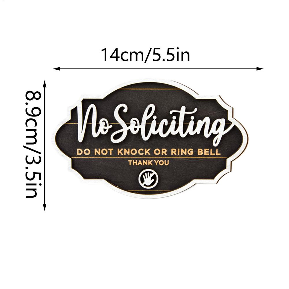 

No Soliciting Sign Dangling No Solicitation Plaques Wooden Home Decoration Funny Wall Art For Restaurants Hotel Grocery Store чорний