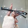 Men and Women Black Reading Eyeglasses Half FramePortable Magnifying Presbyopic Hyperopia Eyeglasses Square Ideal Choice for Gifts