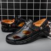 Spring and summer, foreign trade new large-size beach sandals, genuine leather cowhide outdoor handmade men's bag head sandals