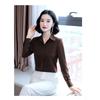 Spring and Autumn New Style Acetate Satin Design Stretch Imitation Silk Versatile Long-sleeved Satin Shirt for Women