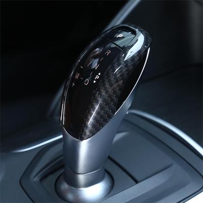 Auto-Gangschaltungshebel-Zierabdeckung Aufkleber für Alfa Romeo Giulia Stelvio 2017 2018 2019 Karbonfaser-Muster Auto-Dekorationszubehör