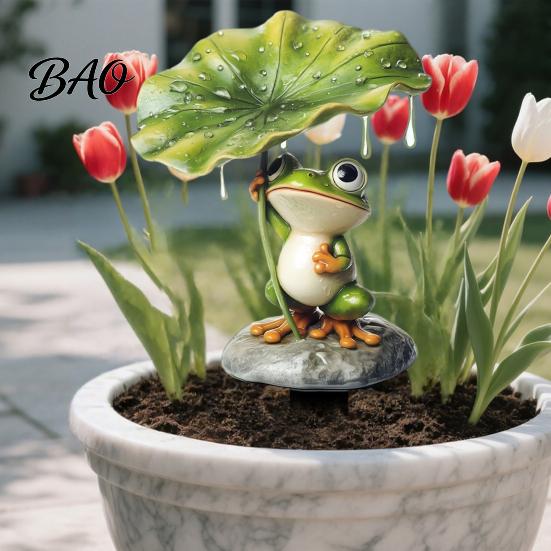 Flower Pot Decor Insert Animal Decorative Ground Insert, Waterproof Acrylic Potted Outdoor Plant Stake, for Garden Lawn Pots Easy Install Decoration