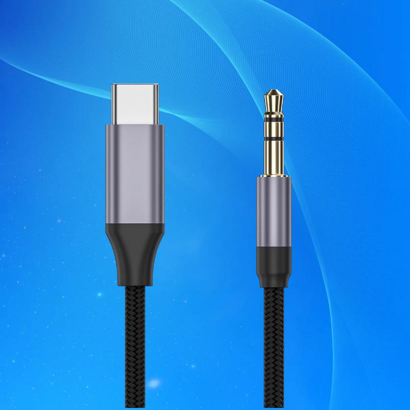 Type-C To 3.5mm Audio Aux Cable for Phone, Car Speaker, and Headphone Connection