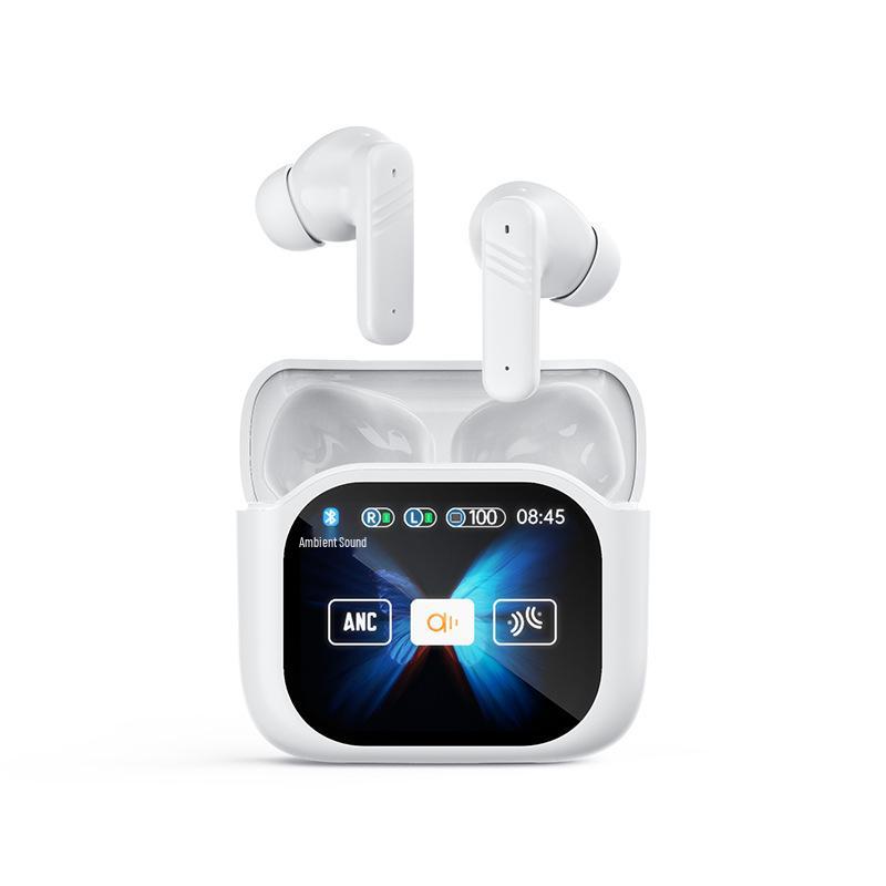 Long-lasting Wireless Bluetooth Noise-Canceling Headphones with Smart Color Screen, Comfortably Wearable for Extended Periods