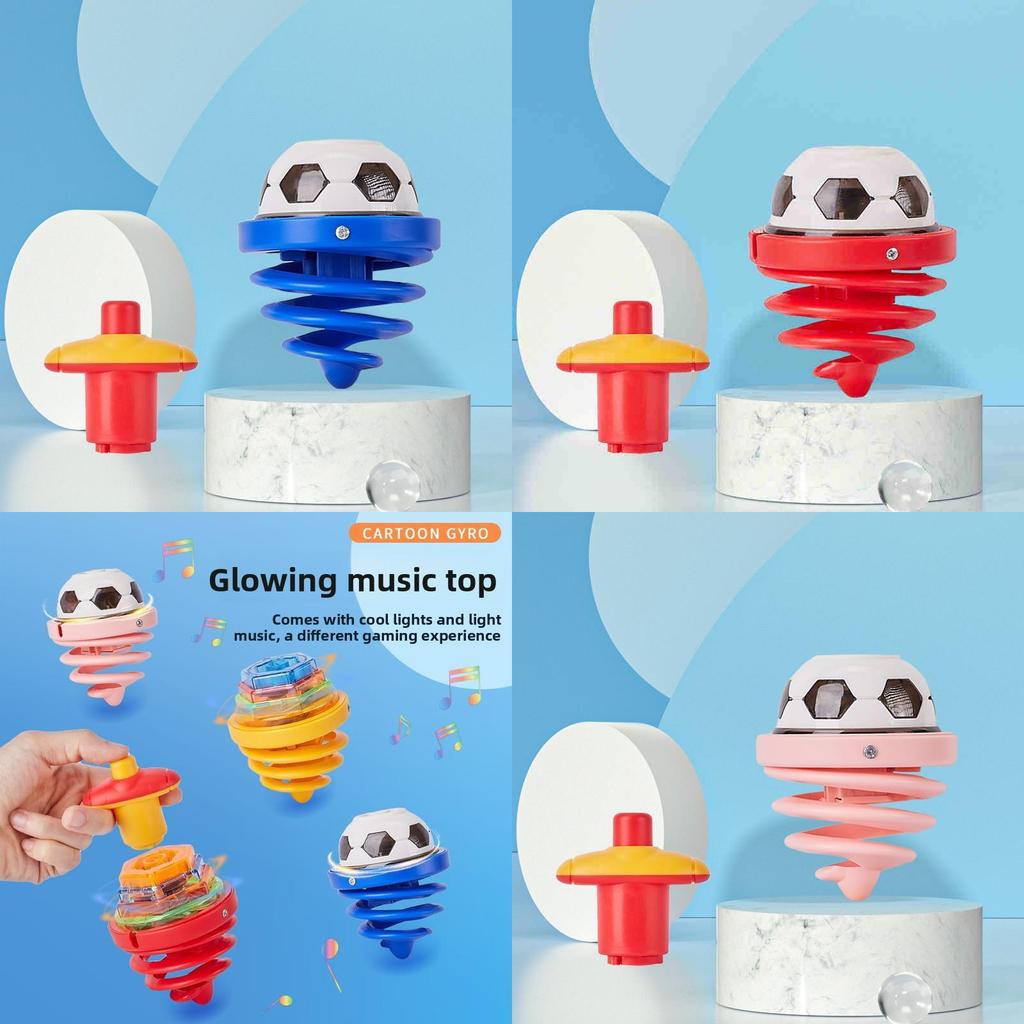 Leuchtender Musikalischer Federfußball Spinner Für Kinder Eltern-Kind Interaktives Spielzeug