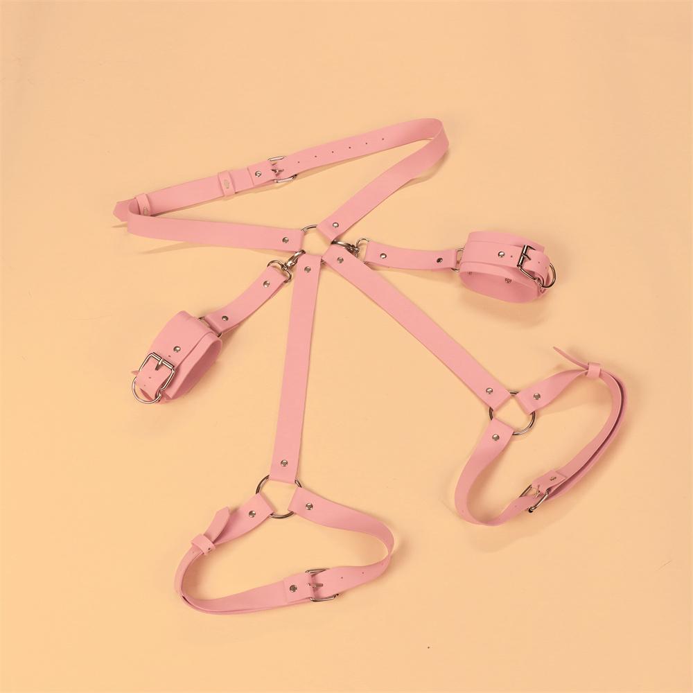 Erotické Sexy RŮŽOVÉ Dámské Oblečení Odhalující Hýždě Kožené Kalhoty SM Flirtující a Vášnivé Sexuální Pomůcky Pouta a Pásky