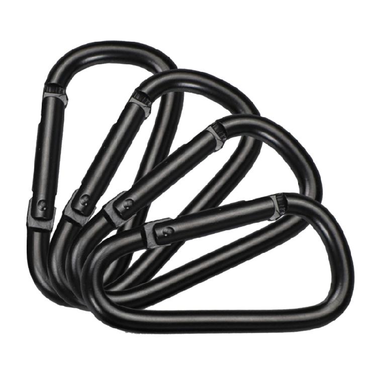 4 Stück Federkarabiner Aluminiumlegierung Karabiner Schlüsselanhänger Clip Kletterkarabiner