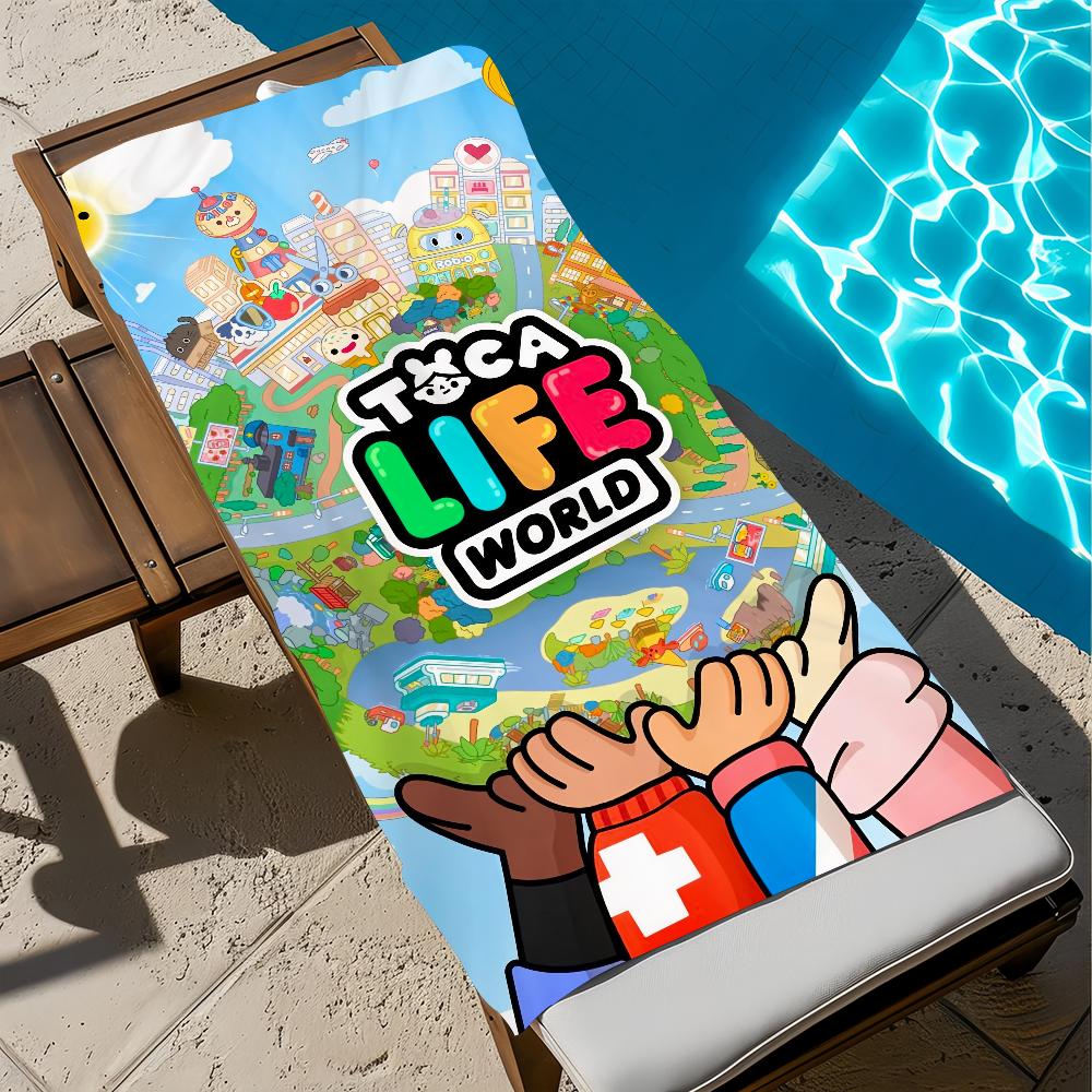 T-toca cartone animato Asciugamano Spiaggia Asciugatura Rapida Morbido B-boca-a Asciugamani Piscina Regalo per Viaggio Palestra Doccia Campeggio sport