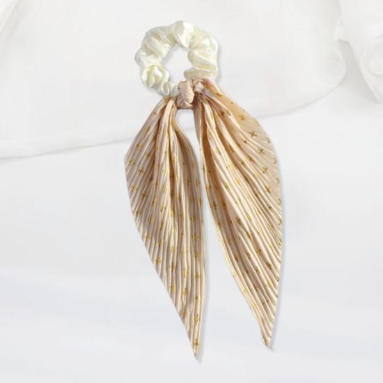Long Style Hair Rope High Elastic Handmade Pleated Long Bowknot Ribbon Hair Tie Adjustable Hair Accessories