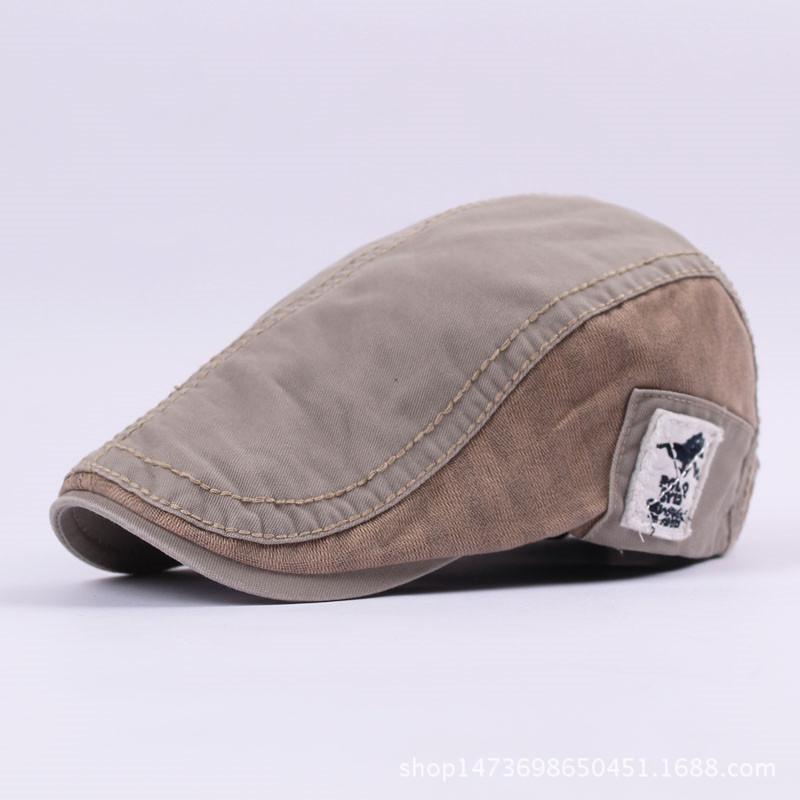 Cotton Peaked Cap Men'S Ladies Beret Academy Wind Forward Hat Hot Hat Middle-Aged And Elderly Hat