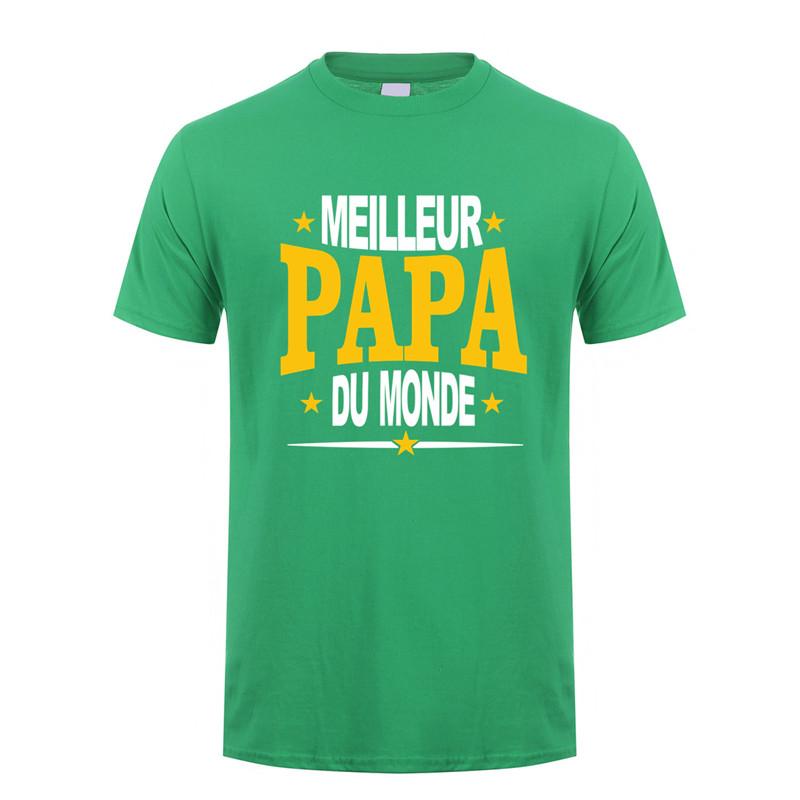 Best Dad In the World T-Shirt Short Sleeve Unisexs French Father Dad T-shirt Papa T-shirt Oz405