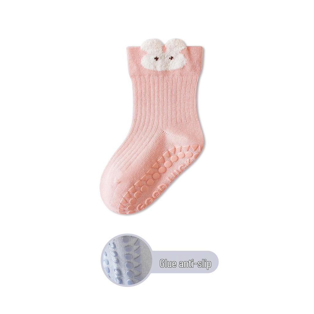 Newborn Mid-Calf Cartoon Socks - Non-Binding, Non-Slip, Boneless Cotton for Spring & Autumn