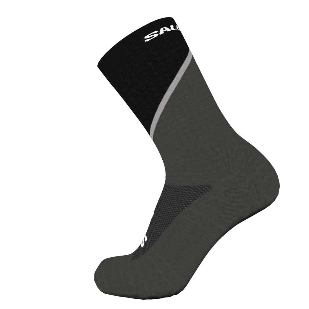 Salomon PULSE CREW Size L Men's Socks, LC2165600, Black/Monument/Magnet,
