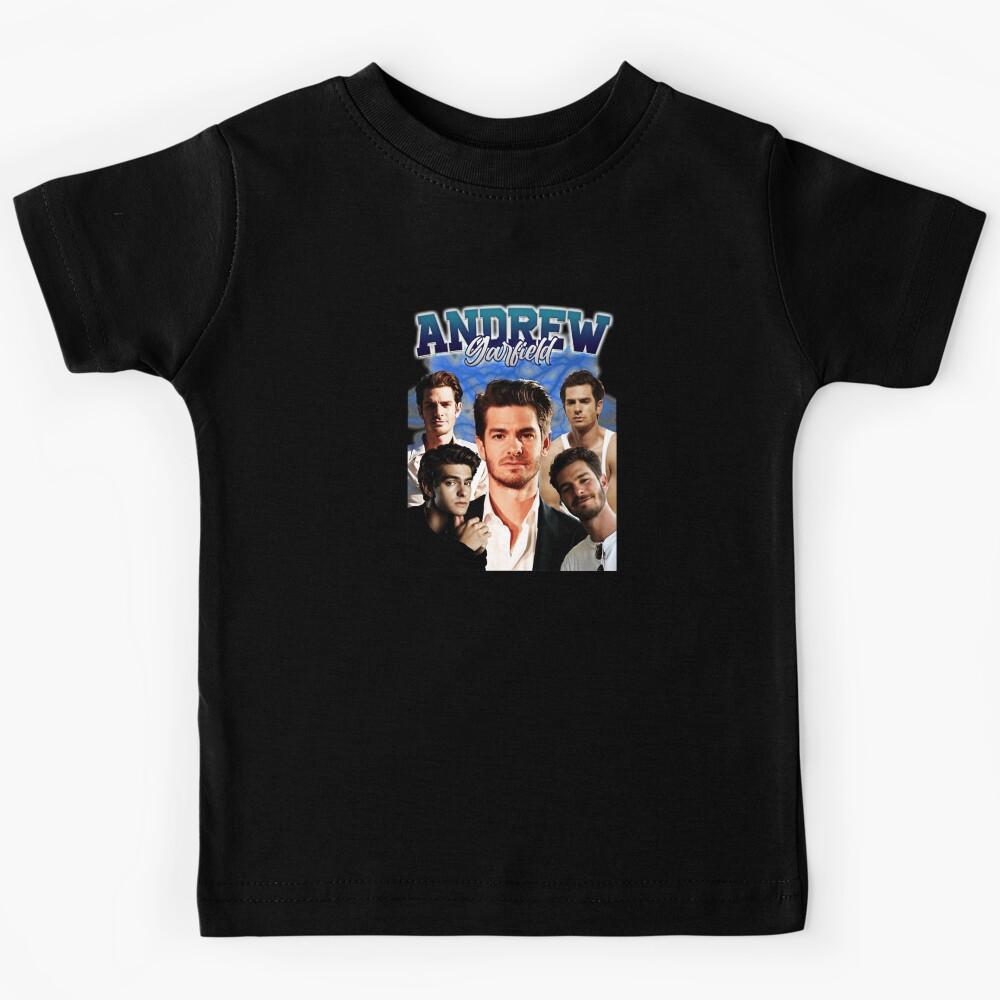 Andrew Garfield Blue Tone Dramatic Portrait Collage Kids T-Shirt 160