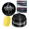 100ML Black Trim Restorer Car Interior Restorer Fade-Resistant Quick-Drying High-Gloss UV-Protectant Rubber Repair Wax