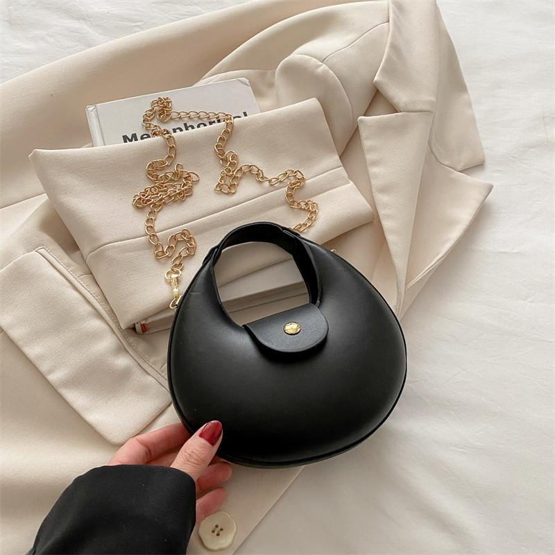 

Сумка кроссбоди в форме пельменей на цепочке с магнитной застежкой для моды на каждый день чёрный