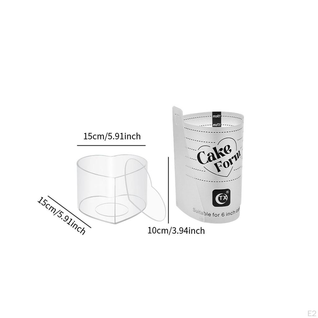 Heart Shape Cake Base Acrylic Mousse Ring for Bakery Restaurant Kitchen