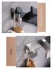 No-Drill Black 304 Stainless Steel Bathroom Towel Rack with Shelf