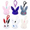 Dark Style Bunny Plush Keychain Hanging Strap Plush Bunny Pendant Backpack Decor