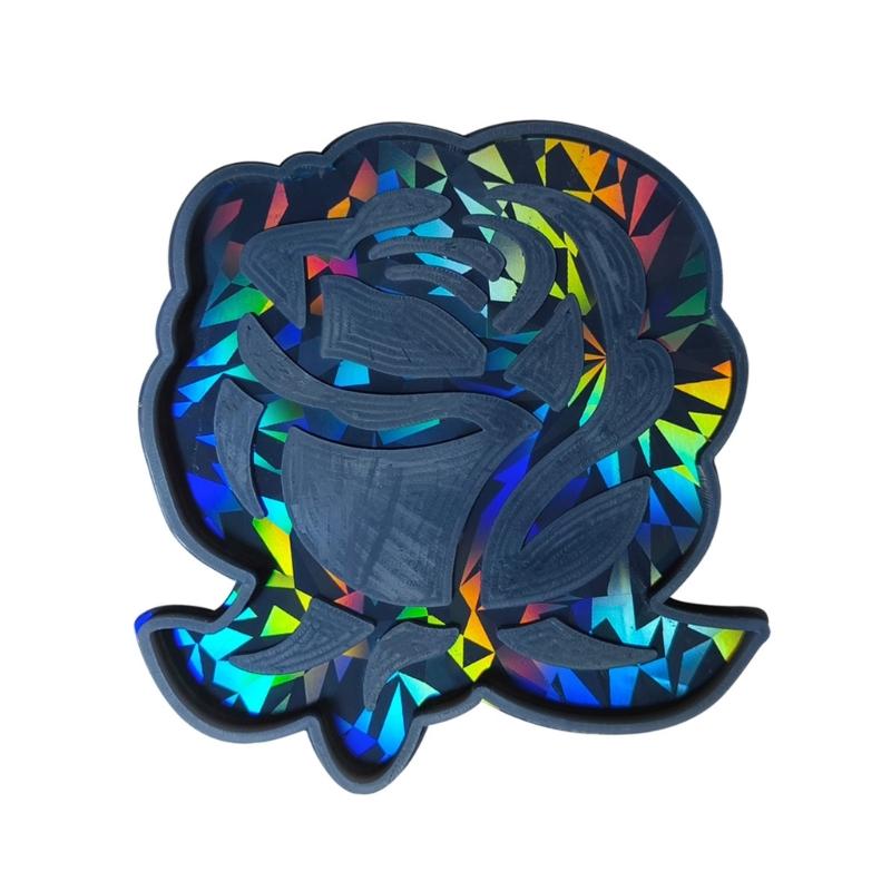 Silicone Resin Coaster Molds Holographic Cup Mat Epoxy Mold DIY Rose Flower Home Ornament Drink Mat Mold Craft Tool