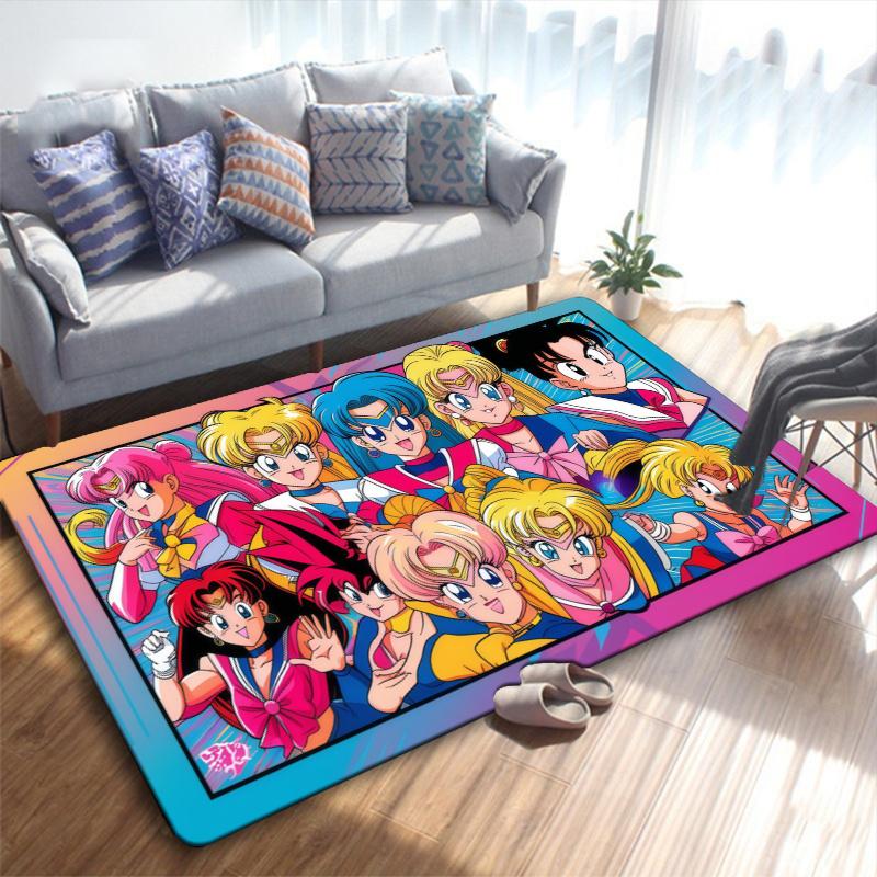 Saylor-moon Anime Carpet Rug for Living Room Bedroom Home Sofa Decoration,Kids play Non-slip Floor Mat