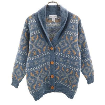 PETITE SOPHISTICATE 90s Παλιό Ολόσωμο ρούχο λαβή Μακρύ μανίκι Πλεκτό ζακέτα με γιακά καμπαναριό Γυναικείο Μεταχειρισμένο