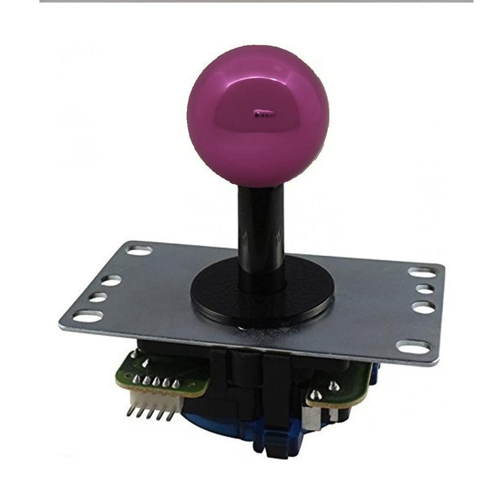 Sanwa Electronics PCB Type Joystick Lever, Flat Iron Plate with Shaft Cover, 8-Way Guide Plate, 4-Way Switchable, Metallic Pink, JLF-TP-8YT-SK-JP