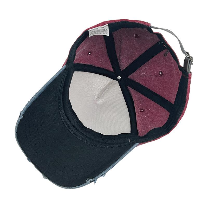 Trendy Patchwork Baseball Cap for Men, Japanese Style Plain Duckbill Cap, Korean Style Fashionable Sun Hat for Women