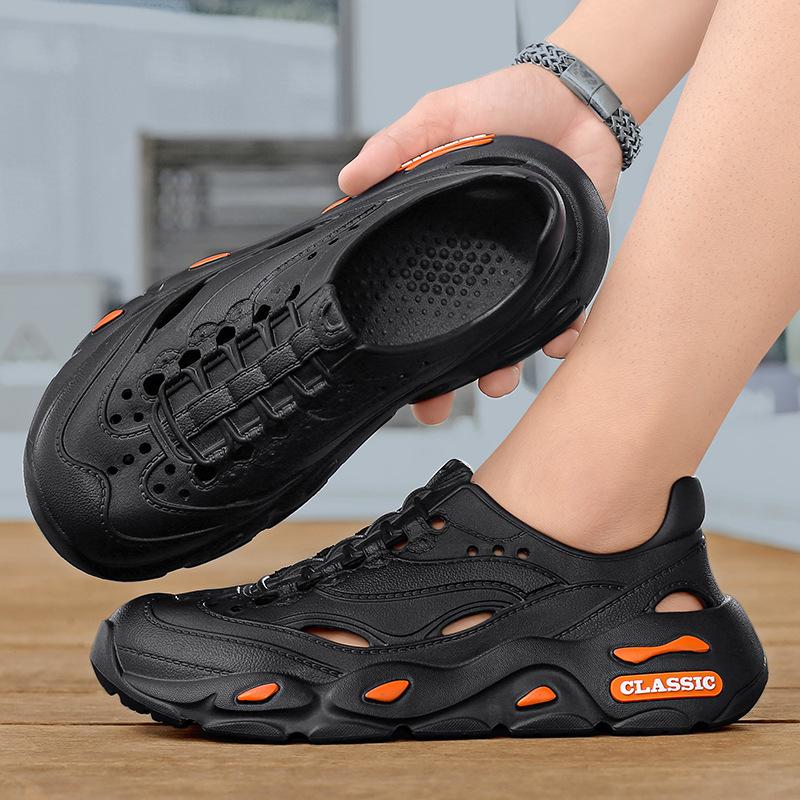 

2025 summer new fashion sandals comfortable soft sole stepping on shit feeling travel wear wading hole shoes beach shoes 45