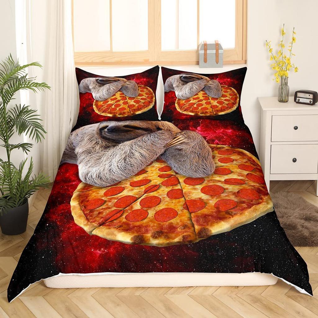 Sloth Starry Sky Duvet Set Three-Piece Children'S Room Decorative Bedding Set