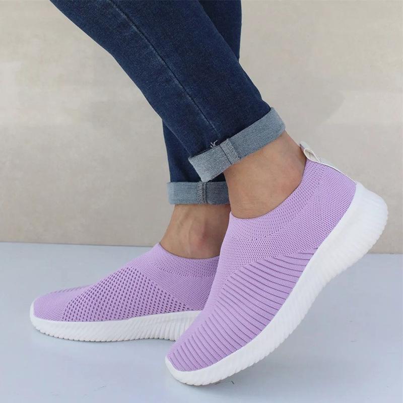Women Flat Slip On White Shoes Woman Lightweight White Sneakers Summer Autumn Casual Chaussures Femme Basket Flats Shoes