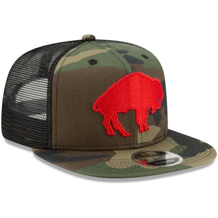 Throwback Buffalo Bills Mesh 9Fifty Snapback Cap wood camo
