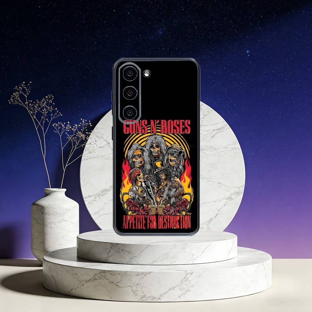 

Guns N Roses Band Phone Case For Samsung Galaxy A73,A72,A71,A70,A53,A52,A51,Others Soft Black Cover Samsung a72
