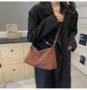 Retro Matte High-End Suede Crossbody Bag - Large Capacity, Versatile Shoulder or Underarm Design