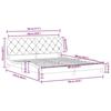 VidaXL Bed Frames Without Mattress, Upholstered Bed, Slatted Bed Base, Double Bed, Adult Bed for Interior Bedroom, 3207937