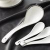 Tangshan Bone China Long Handle Soup Spoon - Ceramic Tableware Ladle Spoon