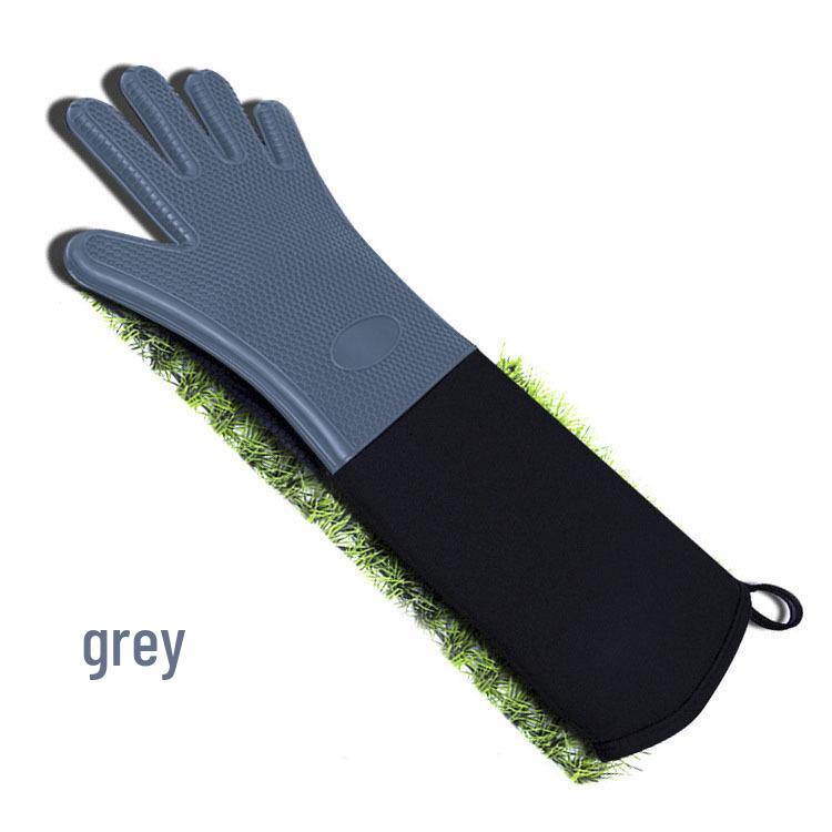 Double Layer Honeycomb Silicone Oven Gloves - Heat Resistant Baking Gloves