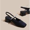 Fashion Shoes for Women 2025 New High Quality Women's High Heels Square Toe Print Med Heel Dress Pumps Elegant Slingbacks Sandals