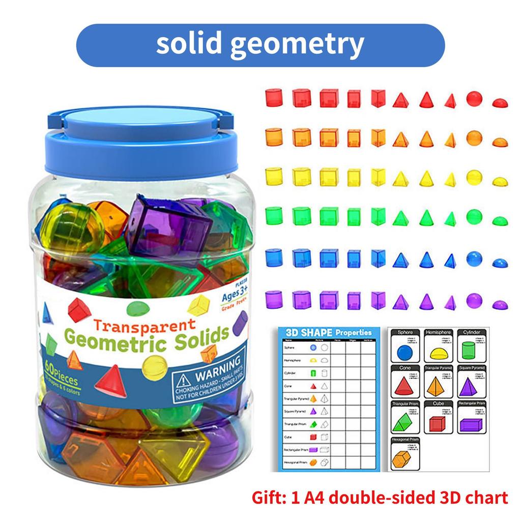 Canned Early Education Teaching Aids Solid Geometry Color Shape Cognition Kindergarten Canned Teaching Aids