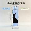 1PC Black Cat Silhouette 750ml Color Plastic Sports Water Bottle Leakproof Flip Straw Lid Suitable for Sports Office Home Use