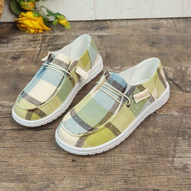 Modische Canvas-Schuhe Damen Slipper Leichtgewichtige Flache Sneaker Damen Sommer Atmungsaktive Stoff-Loafer Design Espadrilles Luxusschuhe