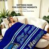 1PC Hertha BSC Custom Name Patterned Flannel Blanket Suitable For All Seasons for Home Decor Warmth and Comfort Gifts Holiday Present