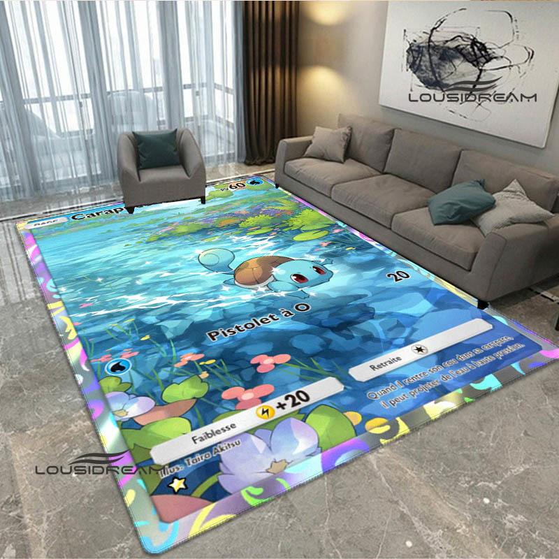 Cartoon Pokémon Trading Card Game Print carpet Non-slip carpet carpets for living room area rug Door pad anime rug birthday gift