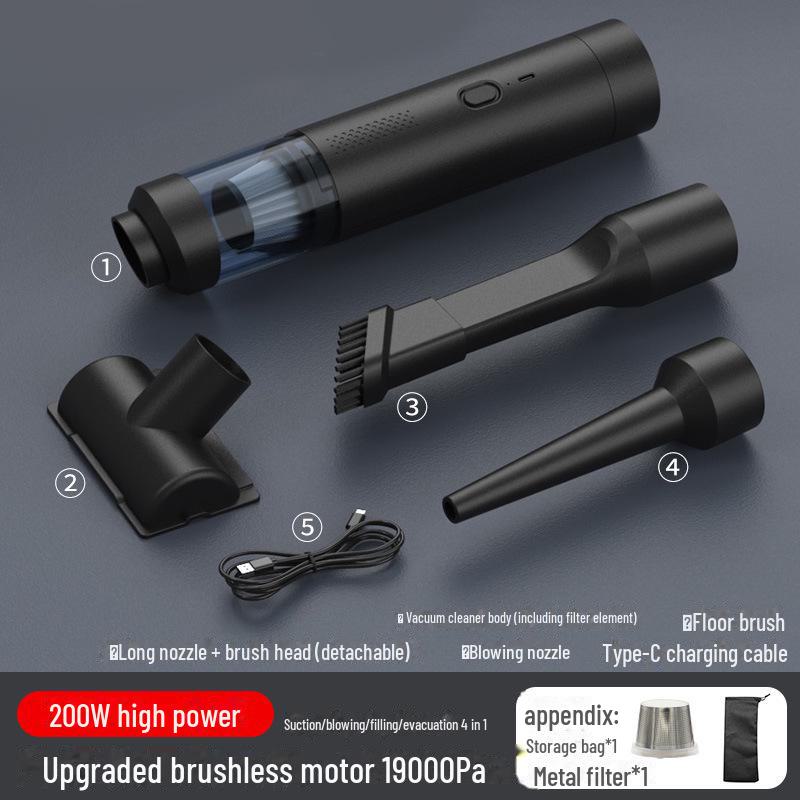 Dual-Purpose Wireless Car Vacuum & Pet Hair Remover with Suction and Blowing