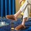 Home cotton slippers autumn and winter home soft bottom non-slip silent couple floor mop plush slippers