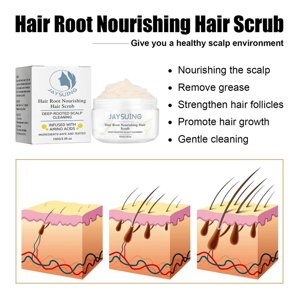 Anti Hair Loss Scrub Smoothing Moisturizing Roots Baldness Treatment Nourish Hair Regeneration Deep Cleansing Scalp Scrub Cream