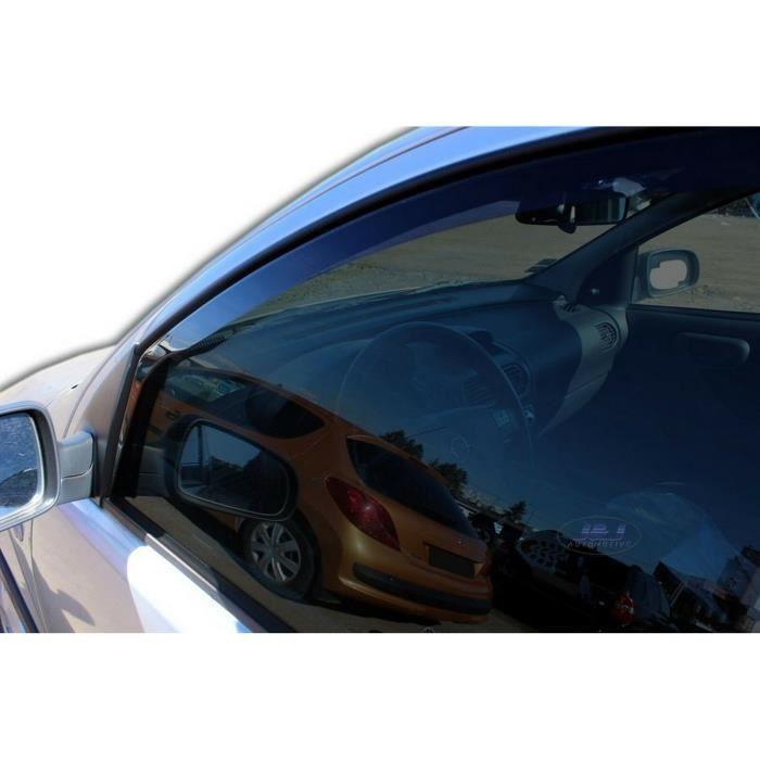 Déflecteurs d'air - J&J AUTOMOTIVE - Opel Corsa C 2000-2006 - Fumé - Acrylique renforcé - Installation facile