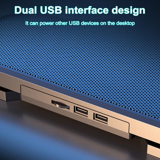 Laptop Cooling Pad with 8 Cooling Fans Height Adjustable Strong Airflow Low Noise USB Powered Laptop Cooler Stand Notebook Cooler