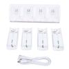 Controller Charger Station for Wii Remotes Controller Charger Dock Station with 4 Pack 2800mAh Rechargeable Battery